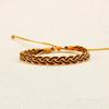 Diseño de Moda Colorido Algodón y Lino Impermeable Pulsera Tejida a Mano Simple Pareja Artístico Estilo Bosque Regalo