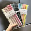 Palitos Coloridos de Alto Acabamento para Uso Doméstico, Um Par por Pessoa, Estilo Macaron Rosa Delicado, Resistentes a Altas Temperaturas, Palitos de Liga de Metal à Prova de Mofo