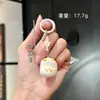 Llavero Colgante de Patito Blanco Gracioso Cadena de Teléfono Móvil con Cuentas Correa Colgante para Bolso Regalo para Mejor Amigo Venta al por Mayor