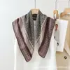 Nuevo Pañuelo de Seda Estampado con Bloques de Color de Doble Cara 2026 para Mujer, Estilo Vintage Primavera y Otoño, Bufanda Cuadrada Grande Favorecedora, Versátil Protección para el Cuello, Pañuelo de Protección Solar