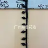 Cinta Elástica Blanca y Negra de Punto Bordada a Mano con Encaje de Cuentas de Burbuja DIY para Cuello de Mujer, Dobladillo de Falda, Accesorios de Ropa