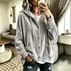 Chaqueta Cardigan de Manga Larga de Terciopelo Dorado Casual de Moda de Color Sólido con Botones y Capucha Otoño/Invierno Nuevo Europeo y Americano para Mujer 2026