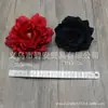 DIY Adorno de Cabeça para Noiva Floresta Simulação Beleza de Fada Grande Flor Rosa Chapéu de Palha Topper Chapéu Flor Decorativa