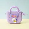 Monedero de silicona con forma de cueva cuadrada para niños, bolso cruzado para caminar, divertido y bonito bolso de silicona para cambio.