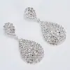 Pendientes de Moda Transfronterizos con Diseño de Gota de Agua y Diamante Completo para Mujer, Pendientes de Pedrería Modernos y Sexys, Elegantes Accesorios para Orejas al por Mayor E275