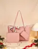 Bolsa Grande Fresca y Dulce para Mujer 2026 Nuevo Set de 3 Piezas Bolso Tote Casual de Viaje Bolso de Hombro Billetera