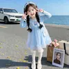 Elegante vestido de malla de manga larga para niñas pequeñas, perfecto para primavera y otoño, nuevo vestido de princesa Elsa 2026, colección de otoño