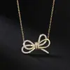 Collar Transfronterizo Nuevo de Moissanita para Mujer, Diseño de Nicho, Collar de Plata de Ley S925 con Doble Lazo, Temperamento Fresco y Dulce