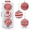 Bolas de Espuma Pintadas Creativas de Nuevo Modelo Navideño Transfronterizas 8cm Bolas de Navidad Decoraciones para Árbol de Navidad Colgantes de Bola de Polvo Pegajoso
