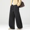 Novedad Otoño/Invierno 2026: Pantalones Casuales Rectos de Peso Pesado con Capa de Aire, Estilo Americano, Corte Curvo, Pantalones de Moda Ajustados de Marca Tendencia para Hombre