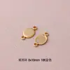 Colgante Redondo Ovalado con Borde Dorado Incrustado que Conserva el Color Ojo de Gato Accesorios para Pendientes Pulsera Joyería DIY