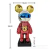 Ornamento Decorativo de Coelho Urso Eletrodepositado Tempo e Espaço para Sala de Estar, Hall de Entrada, Rack de TV, Estante de Exibição, Presente de Feriado de Luxo Leve