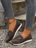 Comercio exterior transfronterizo talla grande mocasines slip-on de punta redonda 2026 otoño suela gruesa planos zapatos casuales moda casual
