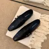 Mocasines de Moda Retro Estilo Nuevo Zapatos de Vestir para Mujer Cuadrados de Punta Tacón Bajo Slip-On