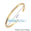 L50 Q35 S64 Pulsera de Moda Europea y Americana con Goteo de Aceite y Incrustaciones de Diamante, Exquisita Pulsera de Puño de Moda con Circonita Arcoíris