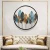 Decoração de parede de metal ferro minimalista moderno para pendurar na parede quarto corredor sala de estar decoração de parede pingente decorativo redondo tridimensional