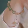 Ins~Livro Vermelho Estilo Chinês Pulseira de Melhor Amiga Feminina Pingente de Sino Pulseira Tianyu Imitação Pulseira da Sorte Retro Joia