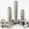 Tornillos autorroscantes de acero inoxidable 304, cabeza redonda, ranura de cruz, punta plana, para venta al por mayor, también conocidos como tornillos ST1