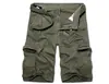 Calças de Trabalho Outdoor Transfronteiriças para Homens, Shorts Esportivos Casuais, Tamanho Grande, Verão com Caimento Solto, Calças de Cinco Pontos com Múltiplos Bolsos e Corte Reto