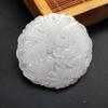 Colgante Marca Longfeng de Jade Blanco Afgano Redondo Yu Pei para Colgar en el Coche Accesorios de Ropa Colgantes Se Venderán Regalo Suministro en Vivo