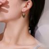 Pendientes retro europeos y americanos con hojas desgastadas, pendientes de hebilla de metal geométricos de moda Bohemia para mujer, venta al por mayor