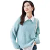 Tricô Simples de Ombro Direito para Mulheres, Novo Estilo, Tricô para Usar por Baixo de Manga Longa, Top Curto Solto Único e Chique