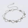 Nueva cadena de cintura geométrica retro tallada para mujer, cadena de cintura de metal transfronteriza, elegante, Joker, clásico occidental, en stock, venta directa