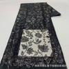 Novo Tecido de Malha com Lantejoulas Preto Dourado Estampado de Flores Vestido de Casamento Vestido Cheongsam Tecido Bordado Lantejoulas