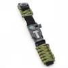 Pulsera Multifuncional de Paracord para Exteriores, Tejida Puramente a Mano, Correa Tejida Ajustable para Reloj de Brújula de Supervivencia para Exteriores