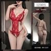 Ropa de dormir lencera sexy con espalda hueca y diseño fruncido para mujeres adultas, con un seductor conjunto de uniforme
