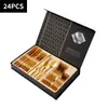 Juego de Vajilla de Acero Inoxidable 1010 Caja de Regalo de 24 Piezas Juego de Cuchillo, Tenedor y Cuchara Estilo Occidental Regalo Transfronterizo con Logo Personalizable