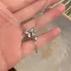 Collar de Borlas Mariposa Estilo Coreano que No se Desvanece para Niñas, Estilo de Moda y Genial, Cadena de Clavícula Versátil, Colgante Xiaohongshu
