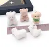 Adornos de animales flocado de resina, figuras 3D, llaveros DIY, colgantes para bolsos, accesorios, cadenas para teléfono móvil, colgantes