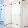 Cabina de Ducha con Puerta Corredera Lineal con Herrajes de Acero Inoxidable 304, Personalizada para Proyectos de Alojamientos y Hoteles de Comercio Exterior Transfronterizo