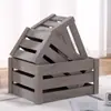 Cesta de almacenamiento para decoración de exhibición de supermercado caja de almacenamiento de madera caja de madera caja con marco de madera caja de almacenamiento caja de madera rústica envejecida