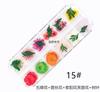 Manicure kit de flores secas tridimensionais suprimentos pétalas de plantas joias de unha 12 cores flor eterna venda quente transfronteiriça