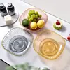 Guanghua luxo leve moda prato de frutas giratório estilo ins rede vermelha prato de frutas giratório criativo armazenamento de frutas nozes lanches