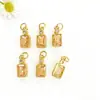 Piedra Cúbica de Zirconia Geométrica Colorida Rectangular Colgante Joyería Pulsera Collar Pendientes Colgante Accesorios DIY Materiales de Producción