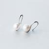 Brincos de Pérola de Água Doce da Moda Coreana Brincos Femininos Branco Doce Orelha de Pérola Gancho Elegante All-match High-end Brincos
