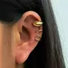 Pendientes de Clip para Oreja sin Perforación de Doble Capa con Forma de U, Incrustados con Diamantes, de Línea Simple, Superventas Transfronterizos Europeos y Americanos, Juego de 5 Piezas