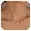 Collares Europeos y Americanos Transfronterizos con Múltiples Colgantes, Encantadores Accesorios Simples de Cadena para Clavícula, Elegantes, Modernos y Versátiles Joyería Elegante para Mujeres