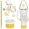Accesorios Decorativos Stanley Correa de Mano de Cuerda Trenzada Estuche para Labial Llavero Duende Briqueta Funda de Silicona Antideslizante para Taza
