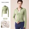 Chaqueta ajustada y engrosada con forro polar para yoga, otoño e invierno, para exteriores, ciclismo profesional, running, fitness, deportes, manga larga.