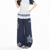 Comercio transfronterizoRay cordón perezoso lunares retro holgados estilo americano ohoppTemporada Y2K nuevos pantalones de pierna ancha pantalones casuales