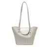 Bolso tejido de mujer transfronterizo 2026, bolso Longchamp de moda, bolso de hombro y cruzado de moda tipo 'dumpling', bolso de mano para la ciudad, bolso pequeño cuadrado