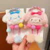 Anillo para el Cabello de Kulomi para Niñas y Niños Lindo Anillo de Lana Sanrio para Cola de Caballo de Niñas Bola en la Cabeza Tendones de Goma Accesorios para el Cabello
