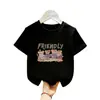 Camiseta de Algodão Puro de Manga Curta para Meninas 2026 Novo Estilo de Verão Top de Algodão Puro para Menininhas Roupas de Verão Estilosas de Meia-Manga para Crianças Ins