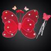 Ropa para actuación infantil de jardín de niños Vestido de actuación de princesa Alas de mariposa de ángel Traje de cuatro piezas