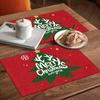 Atmósfera de Año Nuevo y Navidad Manteles Decorativos Festivos Rojos Manteles de Mesa para Restaurante Occidental de Gama Alta en Interiores