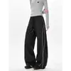 Estilo Novo de Verão Calças Masculinas Casuais Largas com Cintura Elástica de Perna Reta Moda Tendência Streetwear Cool Calças Longas